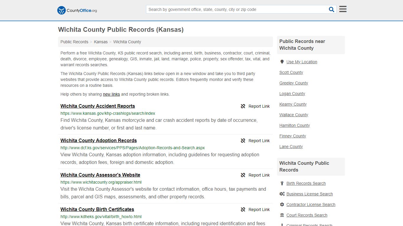 Wichita County Public Records (Kansas) - County Office