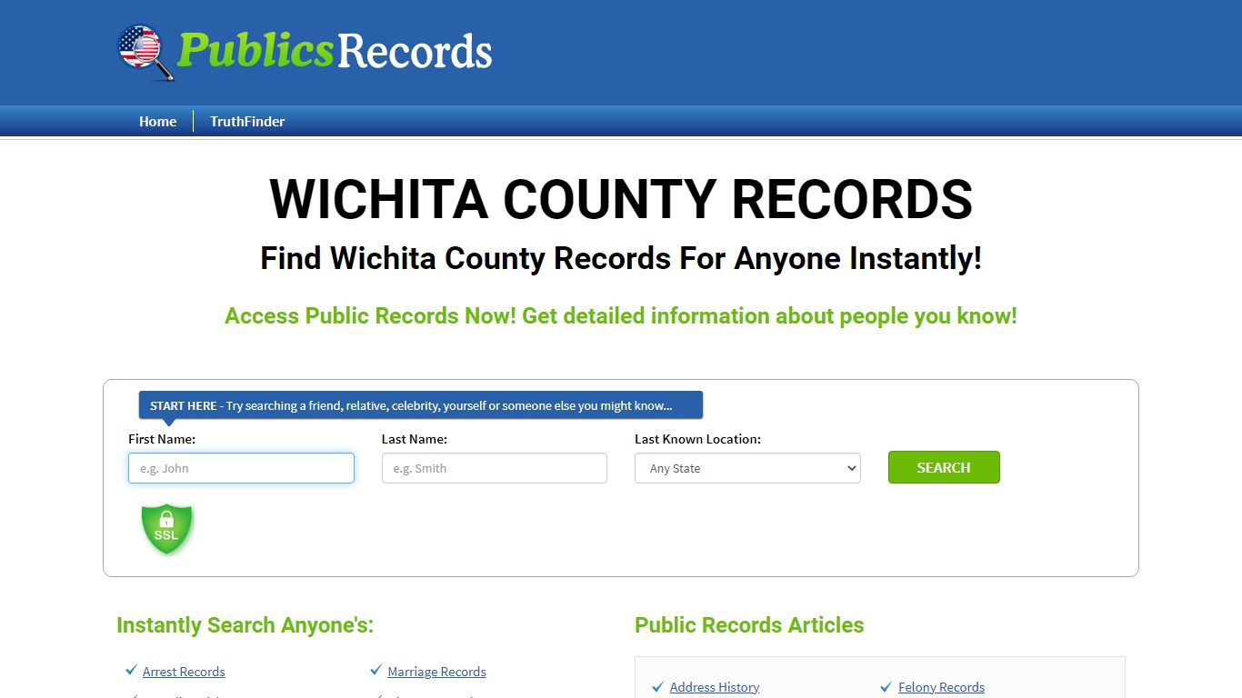 Find Wichita County Records For Anyone